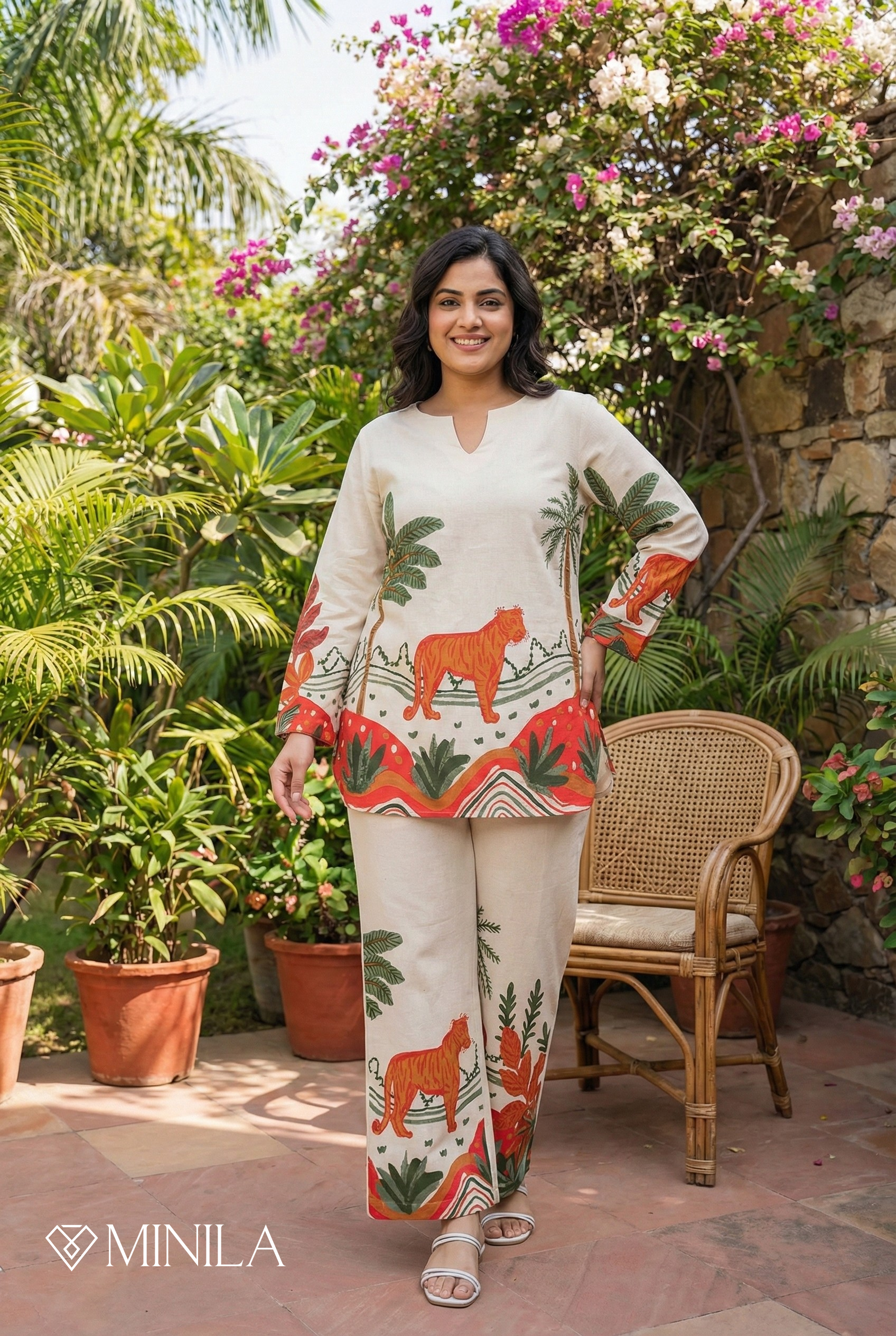 Terracotta Wilds Cotton Flex Co-ord Set