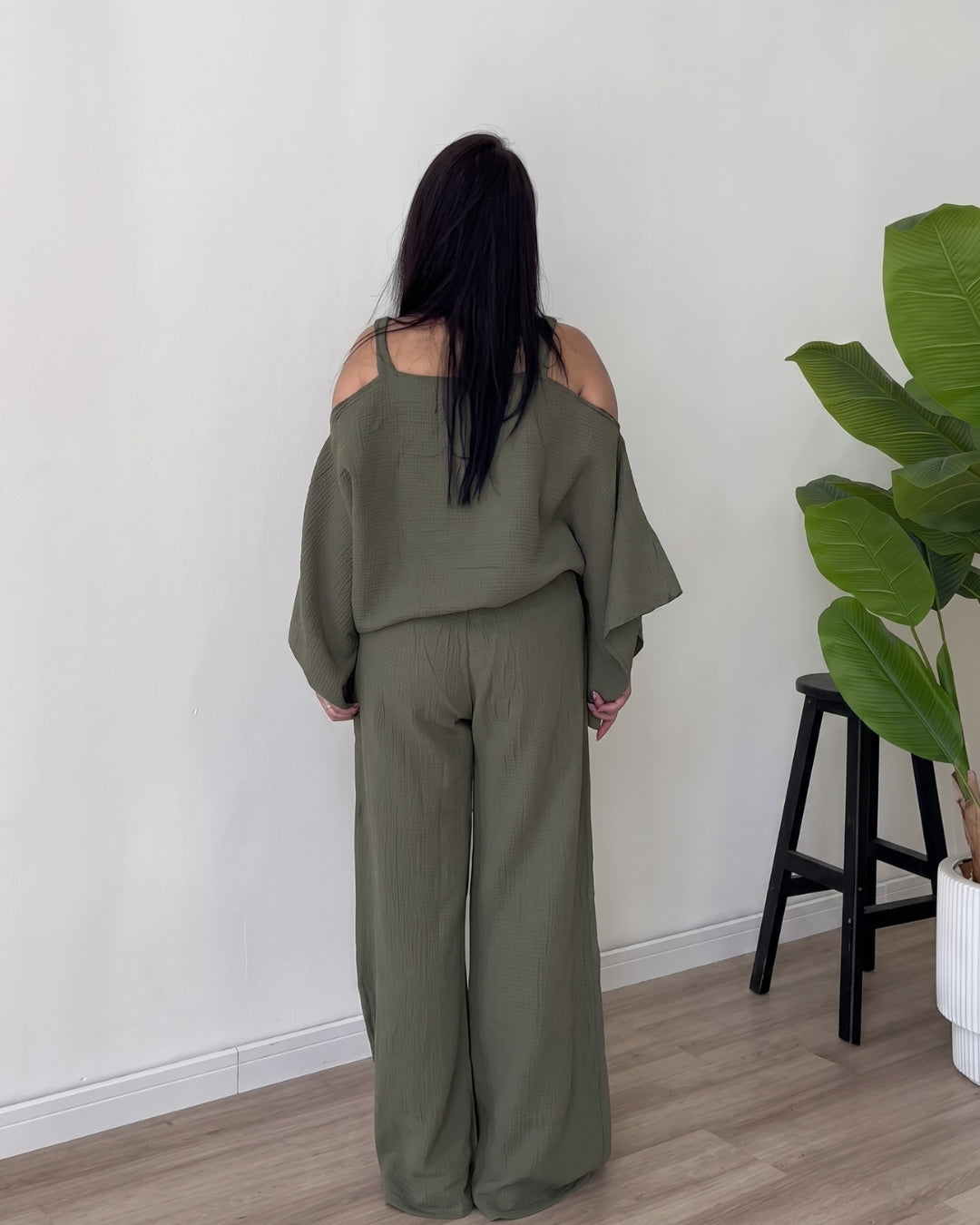 Orina - Olive Relaxed Resort Co-Ord Set