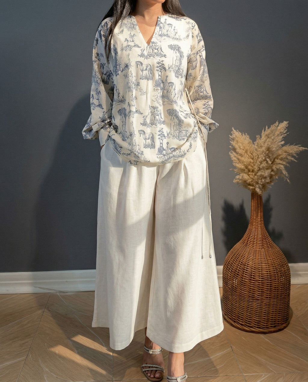 Aira - Off White Elegant Comfort Wear Co Ord Set