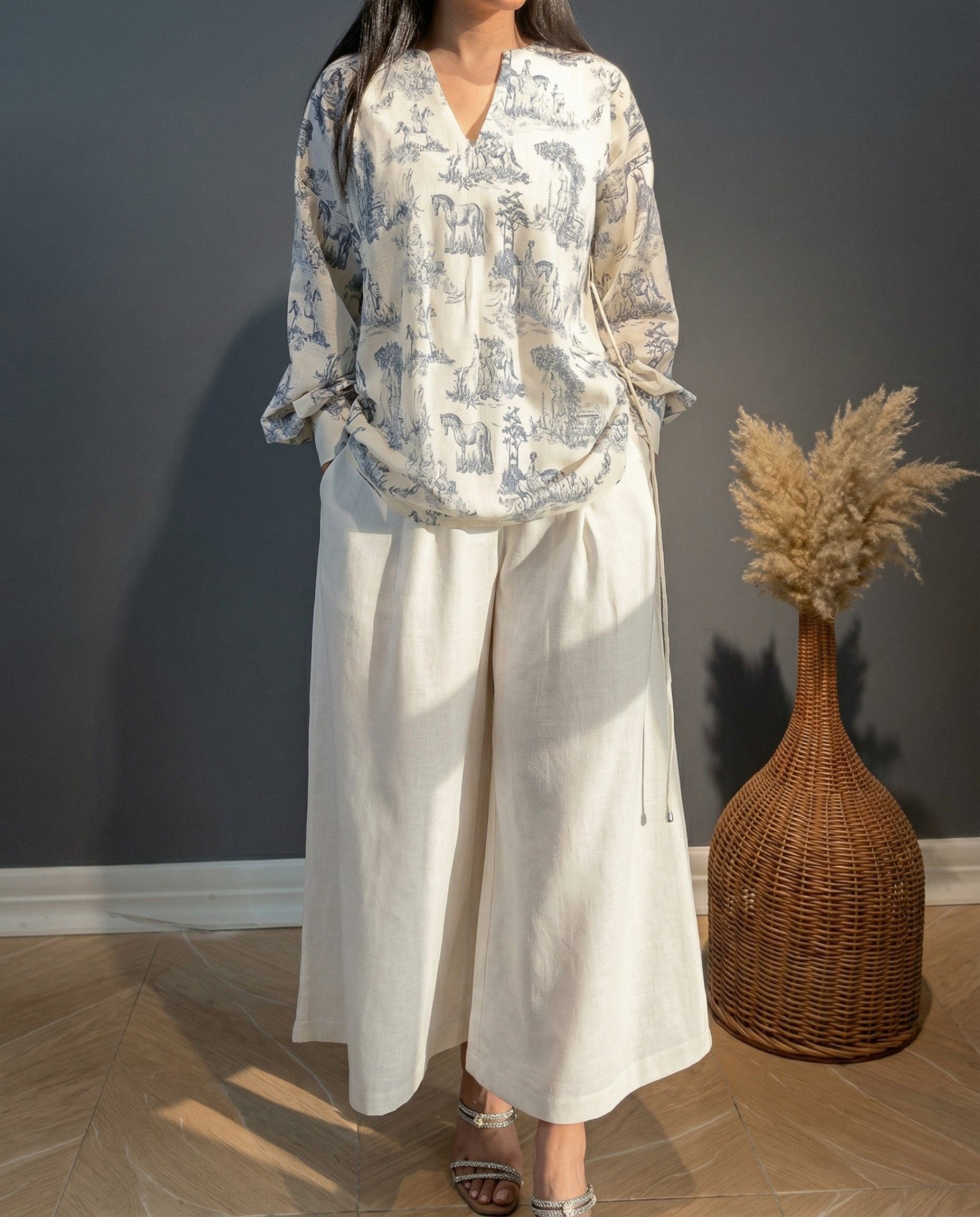 Aira - Off White Elegant Comfort Wear Co Ord Set
