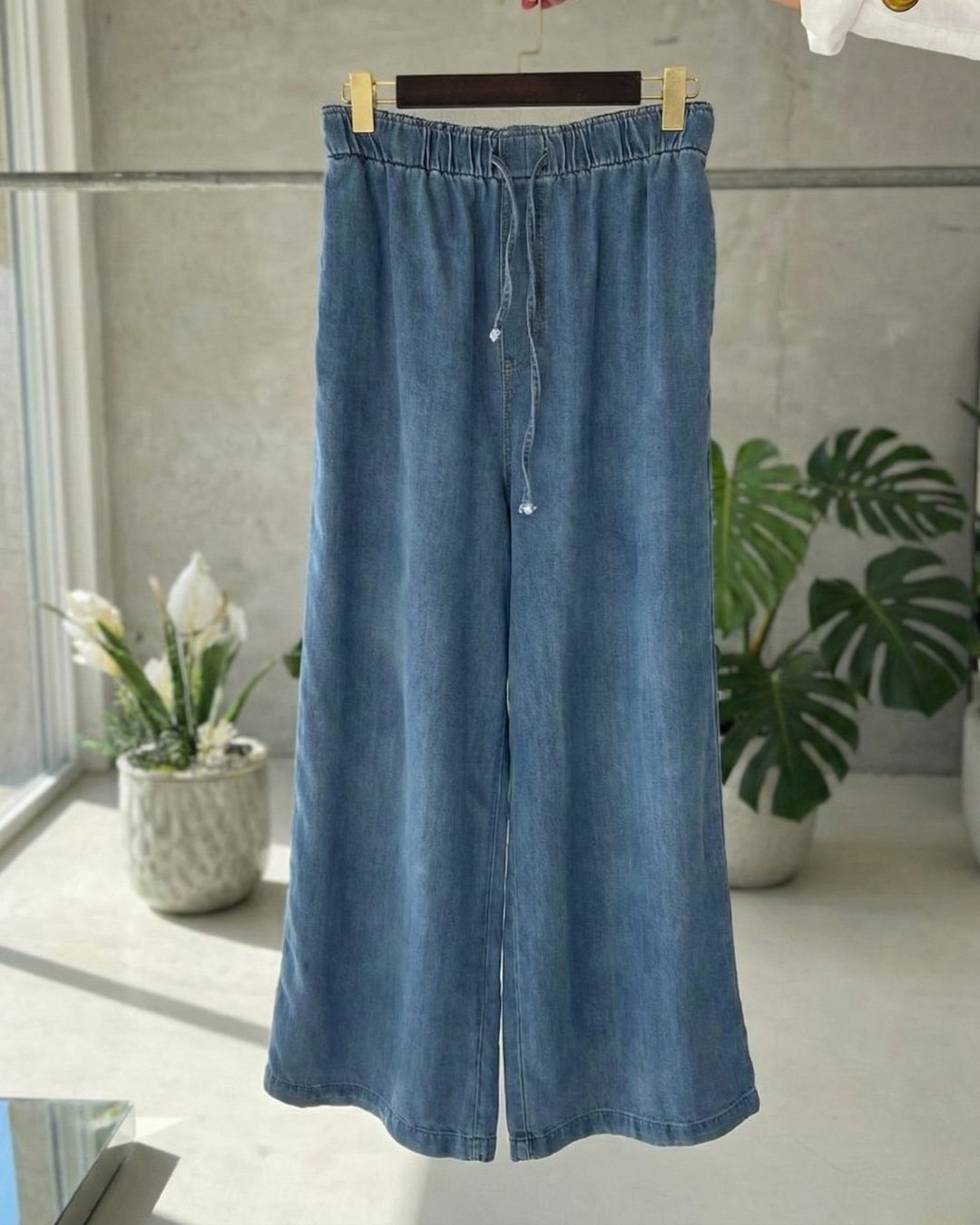 Relaxed Cotton Denim Shirt and Pant Set