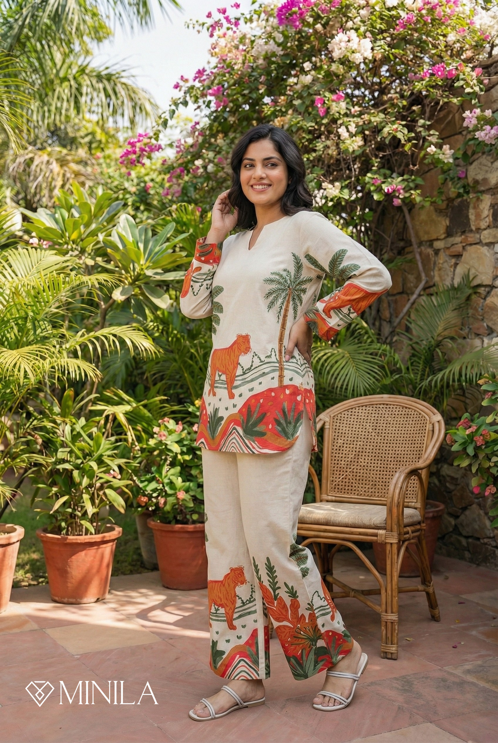 Terracotta Wilds Cotton Flex Co-ord Set