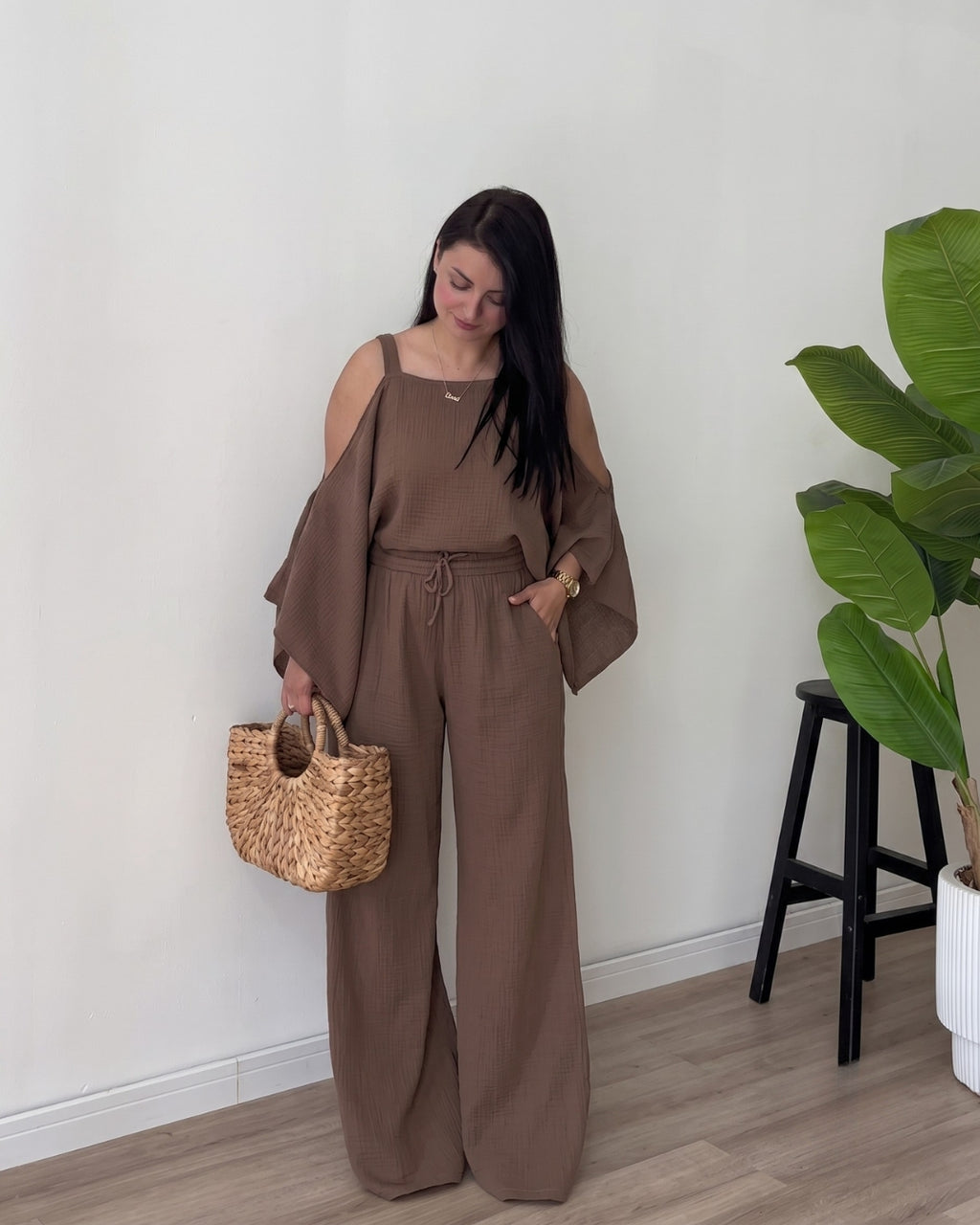 Orina - Brown Relaxed Resort Co-Ord Set