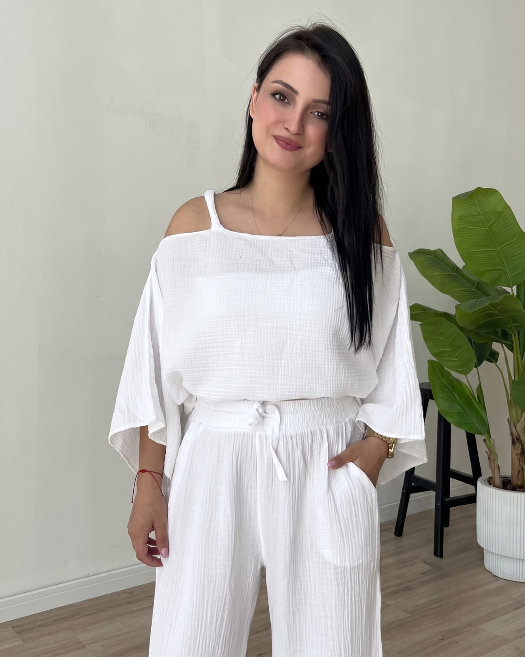 Orina - White Relaxed Resort Co-Ord Set