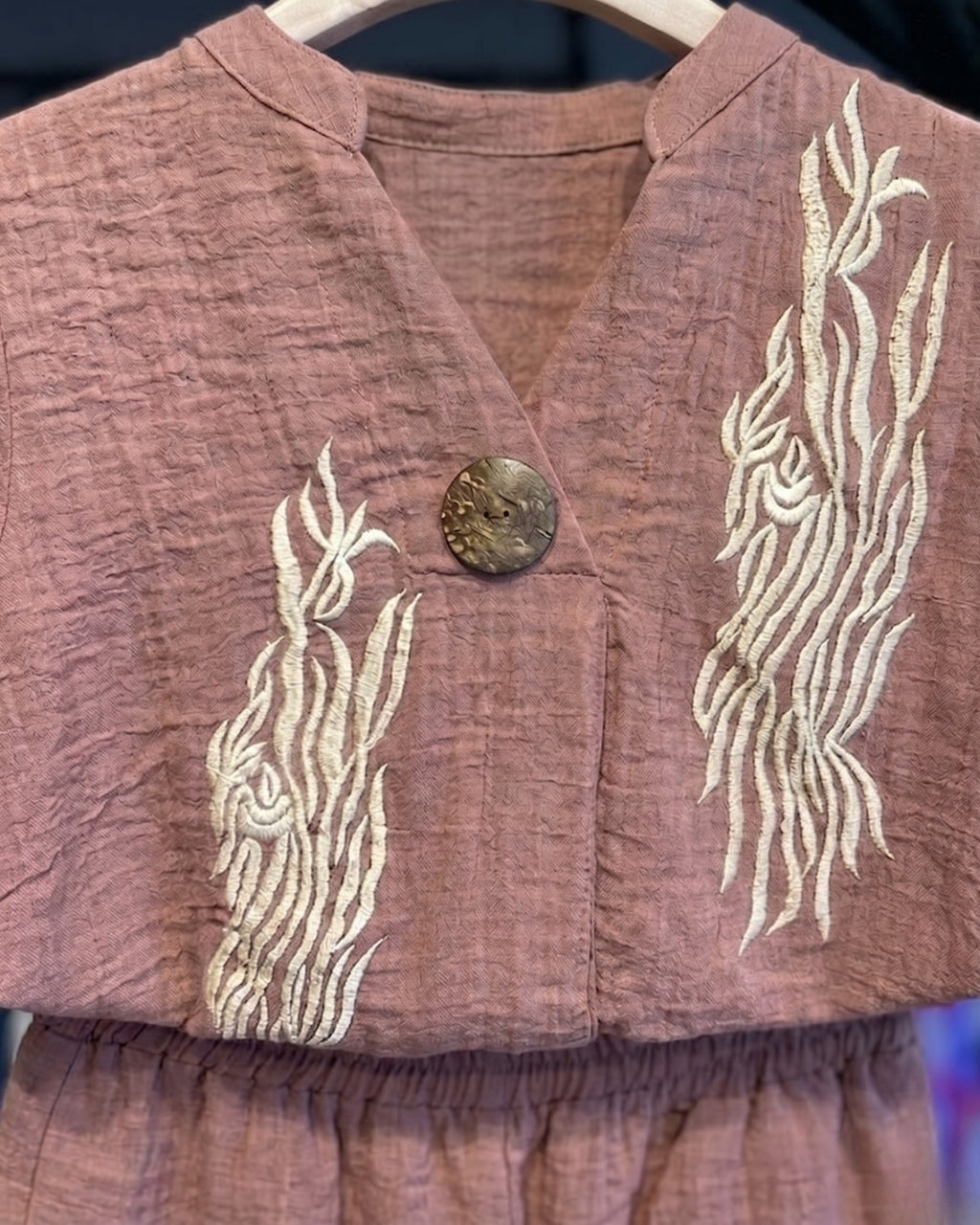 Ziya - Dusty Rose Embroidered Co-ord
