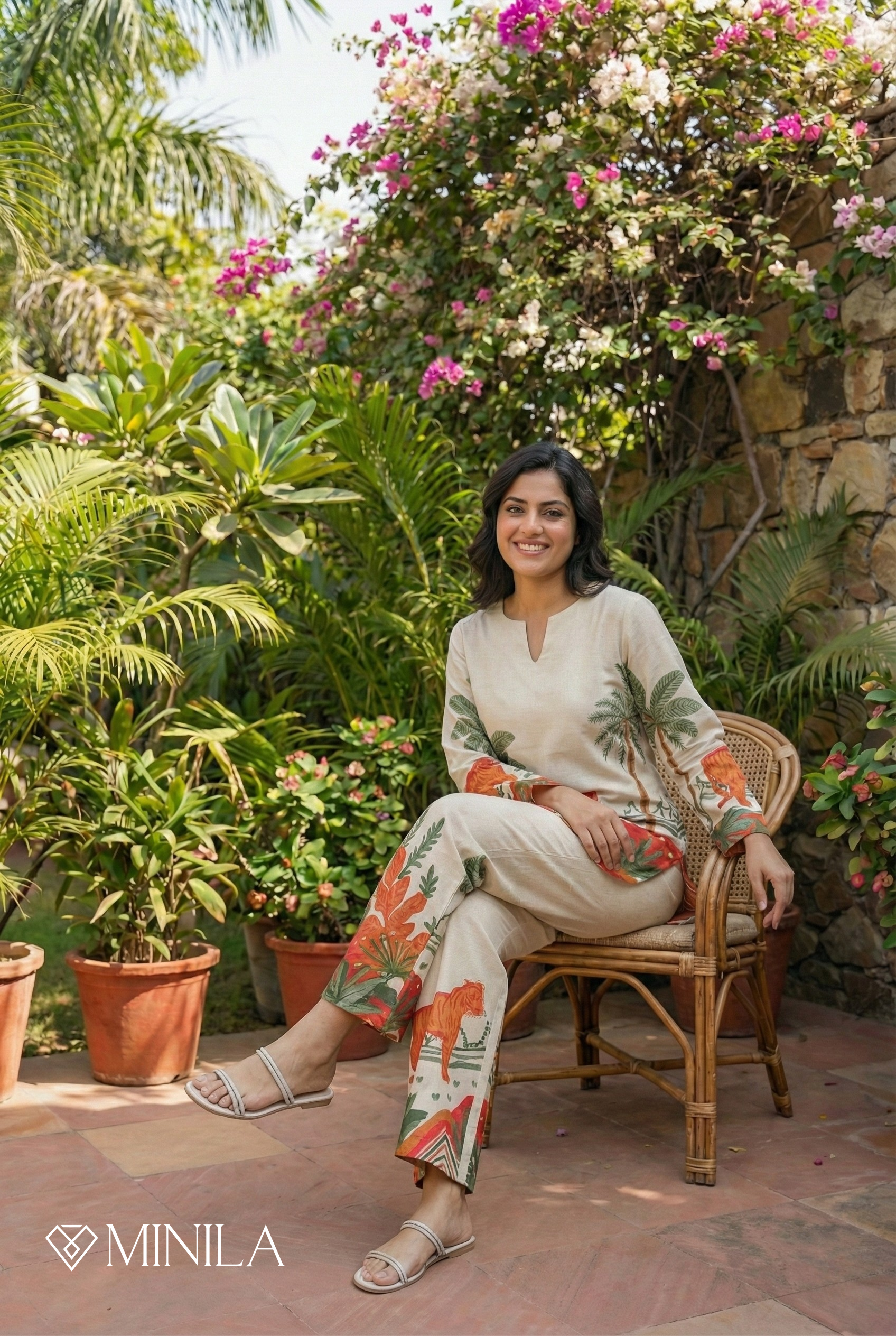 Terracotta Wilds Cotton Flex Co-ord Set