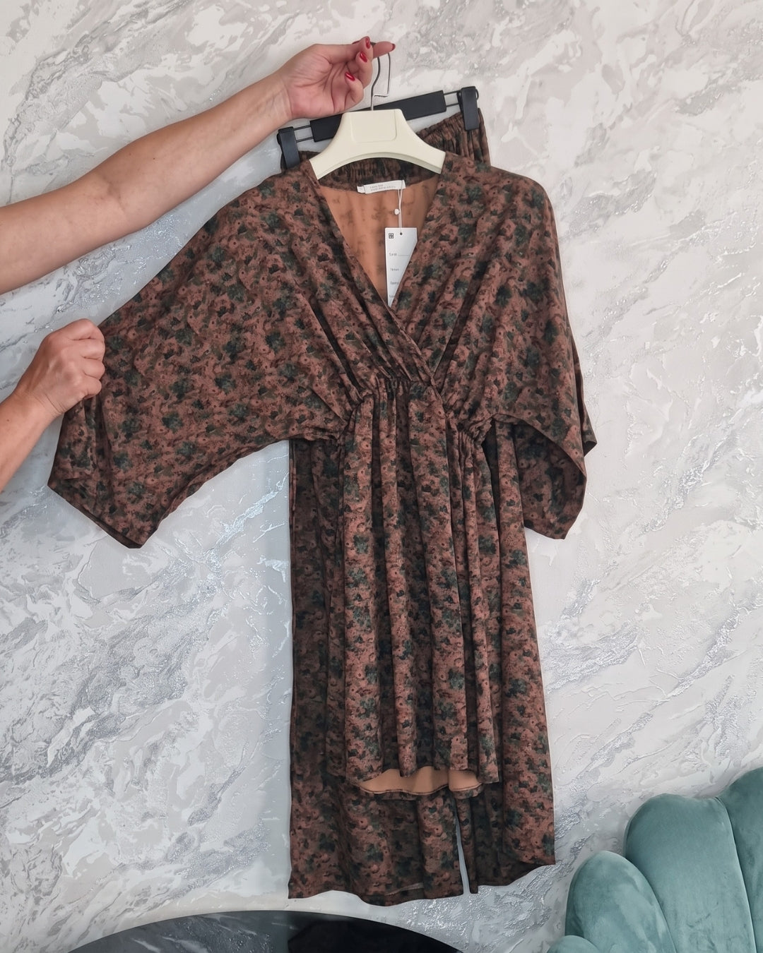 Celia - Earthy Floral Resort Co-Ord Set