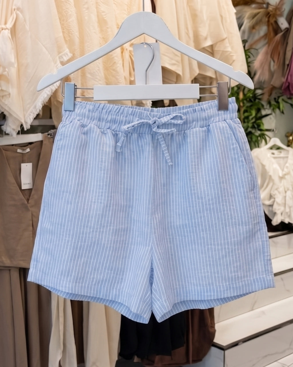 Kaely - Minimal Blue Stripe Relaxed Co-Ord Set